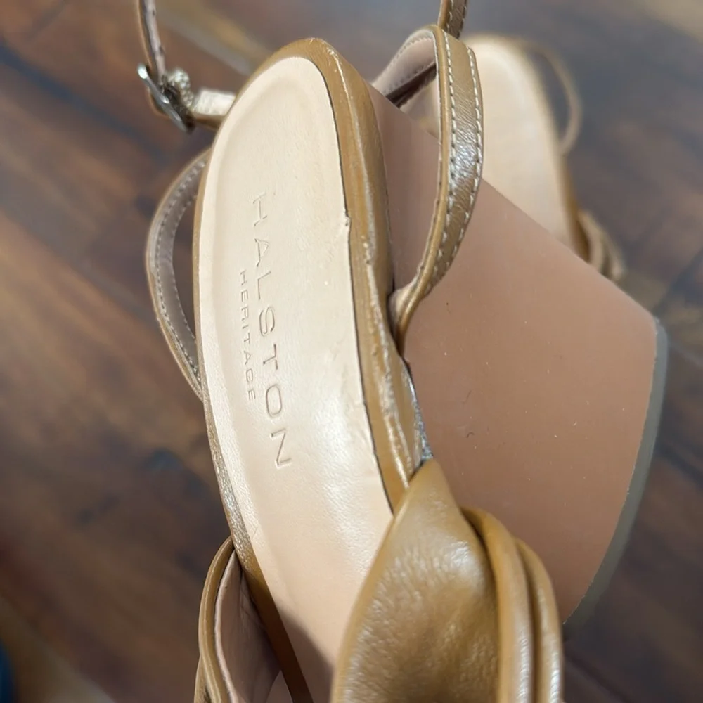 Halston Heritage Sola Block Heel Sandals Heels